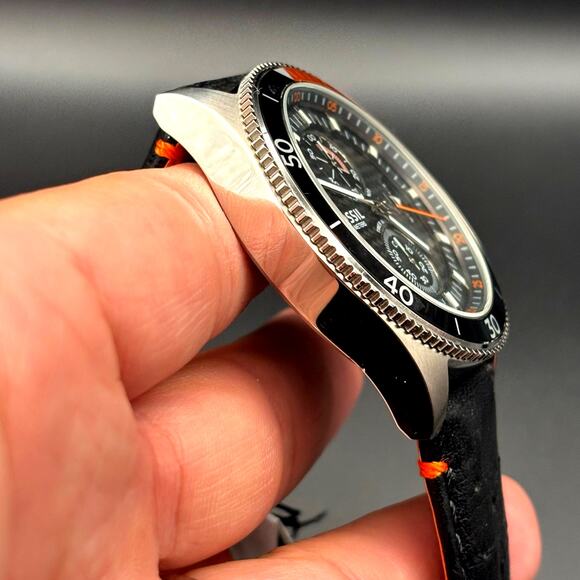 Fossil Wakefield Chronograph CH2953 Mens Stainless Steel Watch Black Dial 44mm - Picture 8 of 17